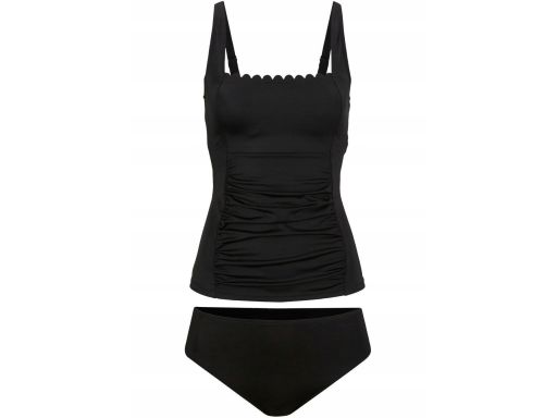 B.P.C tankini czarne z poliamidu z recyklingu z figami w komplecie r.4