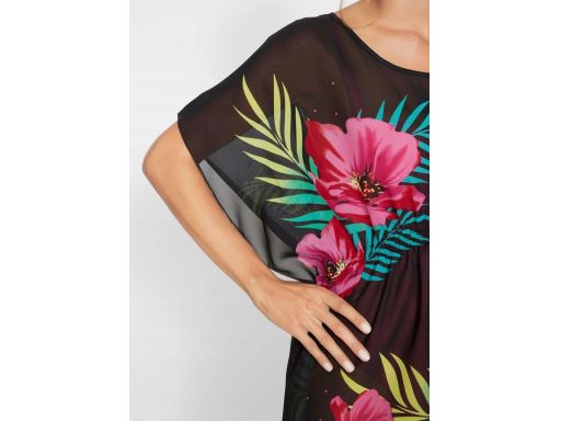 B.P.C szyfonowa tunika plażowa w kwiaty ^40