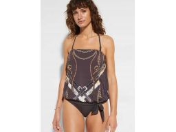 B.P.C tankini w eleganckie wzory brązowe oversize ^38