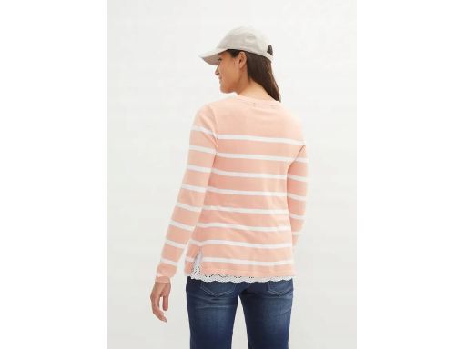 B.P.C sweter ciążowy i do karmienia łososiowy w białe paseczki r.32/34