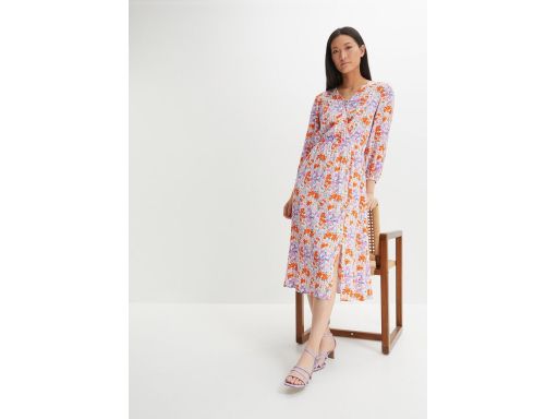 B.P.C sukienka midi ze strukturalnej wiskozy w kwiaty 40.