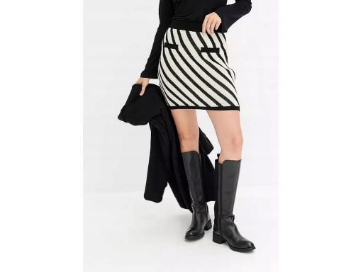 B.P.C spódnica dzianinowa w paski mini 44/46.