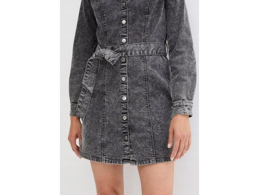 B.P.C sukienka jeansowa czarna z długim rękawem ^46