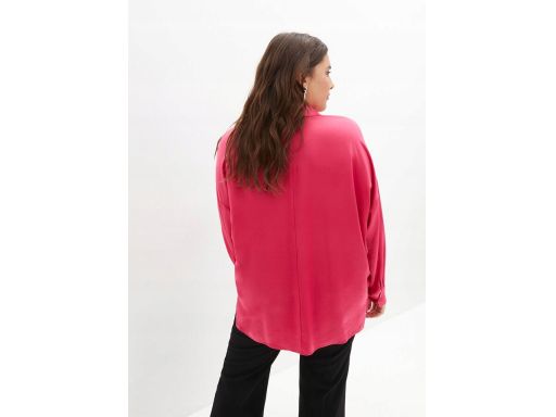 B.P.C satynowa malinowa bluzka z kołnierzykiem 38.