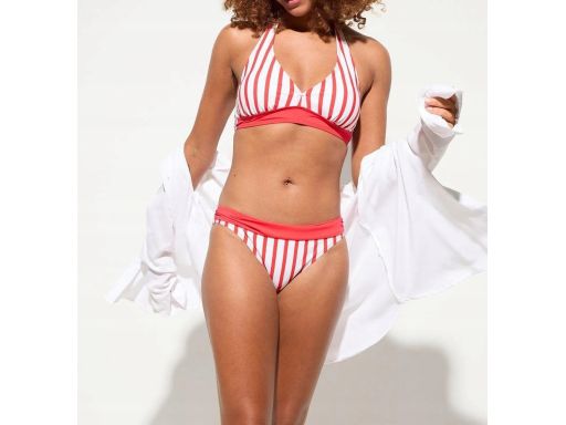 B.P.C bikini trójkątne miseczki wiązane na szyi w paski 40