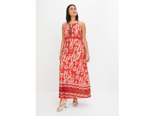 B.P.C sukienka długa z nadrukiem i koralikami ^36/38