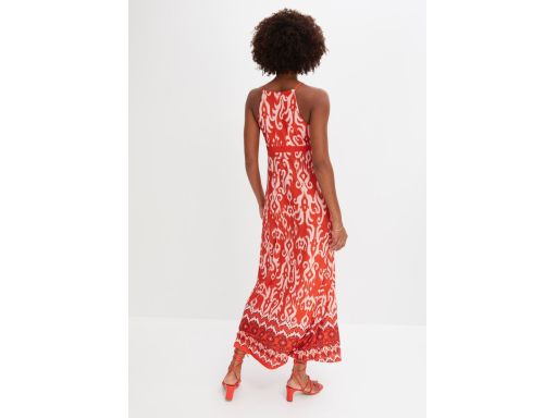 B.P.C sukienka długa z nadrukiem i koralikami ^36/38