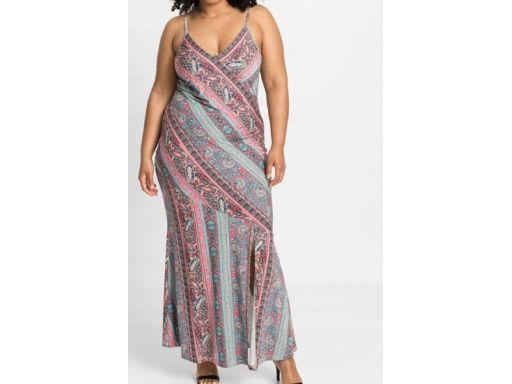 B.P.C długa kolorowa sukienka wzorzysta maxi ^40/42