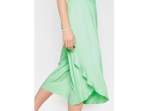 B.P.C zielone kuloty spodnie 3/4 asymetryczne z rozcięciami ^48