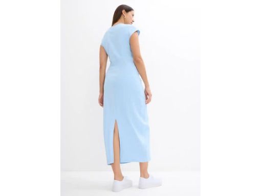 B.P.C sukienka dżersejowa wiązanie błękitna r.40/42