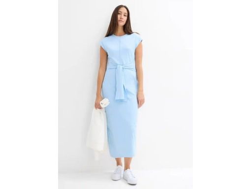B.P.C sukienka dżersejowa wiązanie błękitna r.40/42