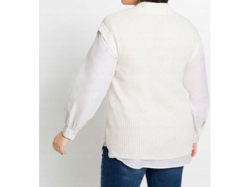 B.P.C kamizelka dzianinowa śmietankowa 36/38.