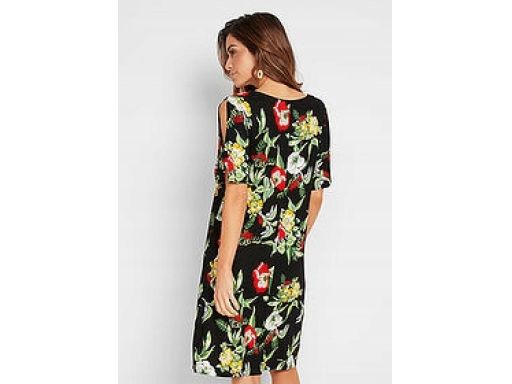 B.P.C sukienka w kwiaty rozcięte rękawy ^36/38