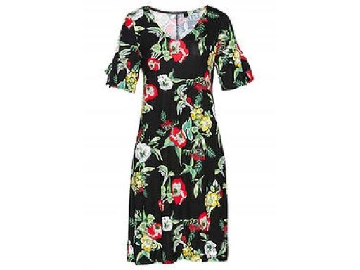 B.P.C sukienka w kwiaty rozcięte rękawy ^36/38