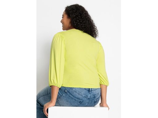 B.P.C bluzka limonkowa z wiązaniem 44/46.