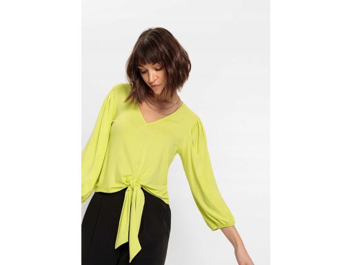 B.P.C bluzka limonkowa z wiązaniem 44/46.