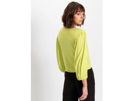 B.P.C bluzka limonkowa z wiązaniem 44/46.