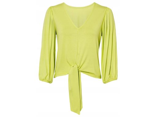 B.P.C bluzka limonkowa z wiązaniem 44/46.