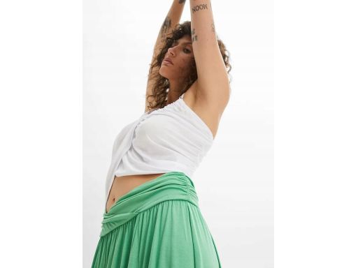 B.P.C spódnica maxi zielona z rozcięciami ^32/34