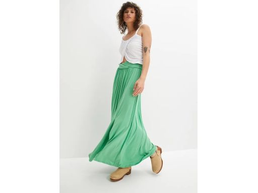 B.P.C spódnica maxi zielona z rozcięciami ^32/34