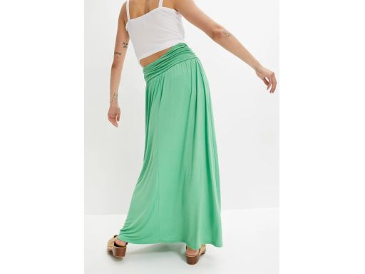 B.P.C spódnica maxi zielona z rozcięciami ^32/34
