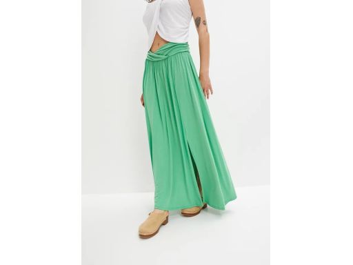 B.P.C spódnica maxi zielona z rozcięciami ^32/34