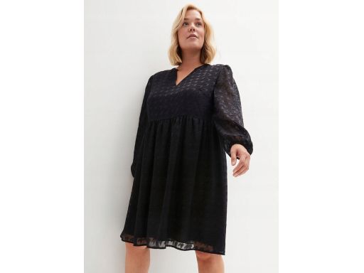 B.P.C czarna sukienka żakardowa PREMIUM r.38