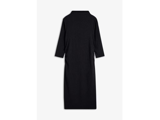 B.P.C czarna sukienka shirtowa midi z krepy r.40/42
