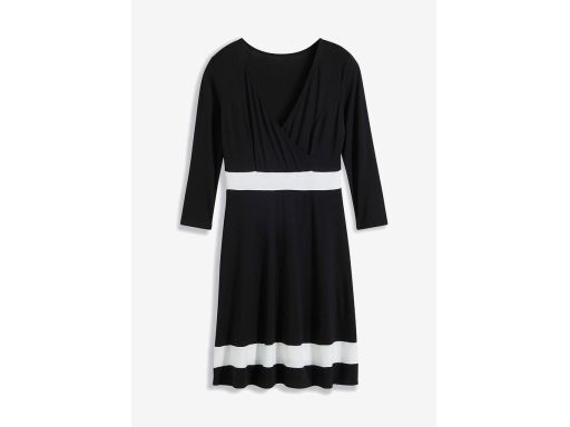 B.P.C sukienka czarna z białym paskiem 48/50.