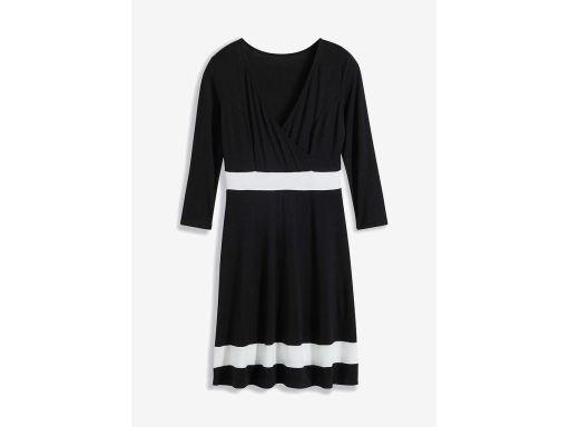 B.P.C sukienka czarna z białym paskiem 48/50.