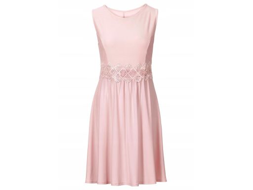 Sukienka różowa z koronką r.36/38