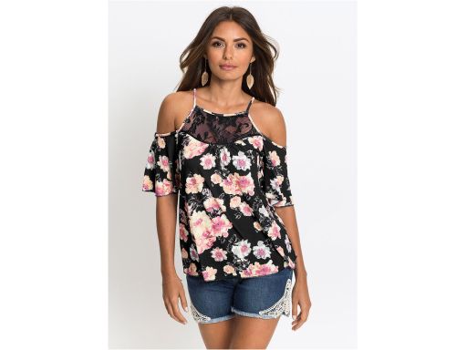 B.P.C bluzka z odkrytymi ramionami w kwiaty 40/42.