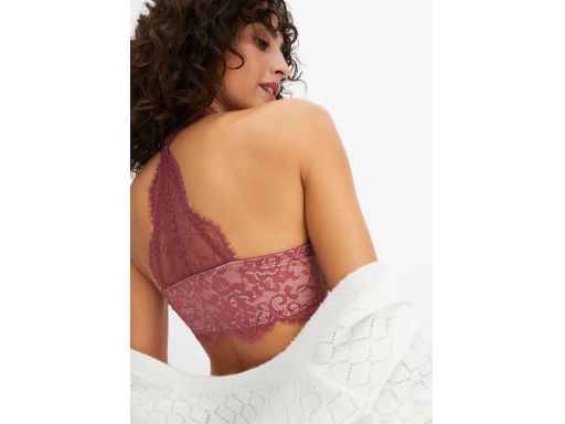 B.P.C biustonosz usztywniany koronkowy zapięcie przód ^80C