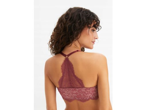 B.P.C biustonosz usztywniany koronkowy zapięcie przód ^80C