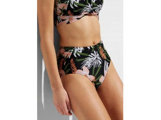 B.P.C. bikini figi wysoki stan top bustier we wzory roślinne ^38