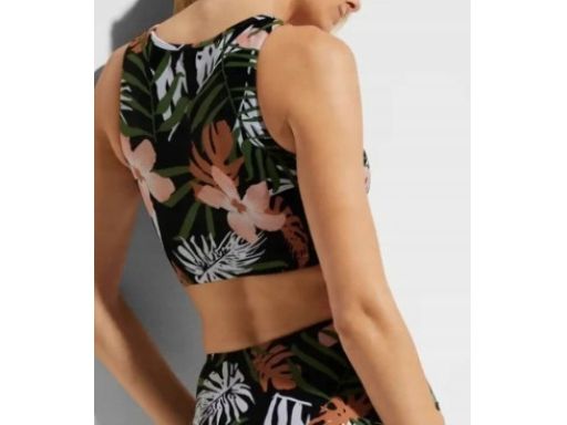B.P.C. bikini figi wysoki stan top bustier we wzory roślinne ^38