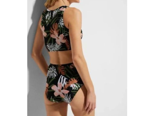 B.P.C. bikini figi wysoki stan top bustier we wzory roślinne ^38