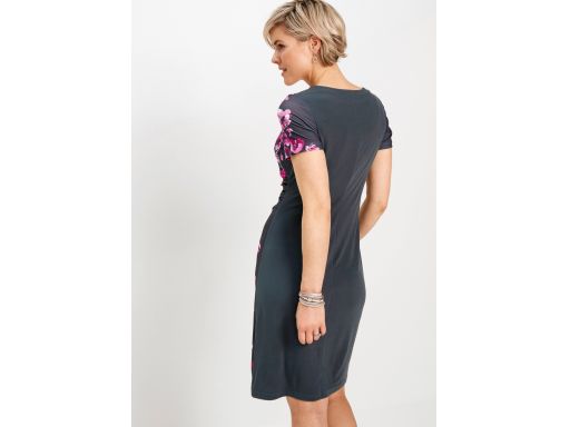 B.P.C szara sukienka w kwiaty 36/38.