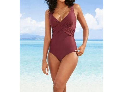 B.P.C kostium kąpielowy modelujący klasyczny jagodowy 38.