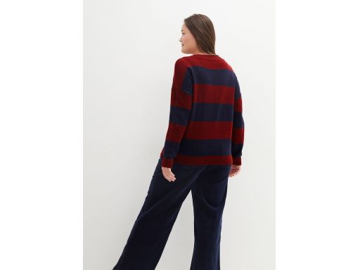 B.P.C sweter w paski z dekoltem w serek ^44/46