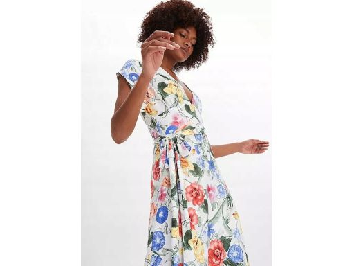 B.P.C długa sukienka w kolorowe kwiaty r.36/38