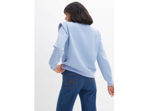 B.P.C modna bluza damska pikowana niebieska r.56/58