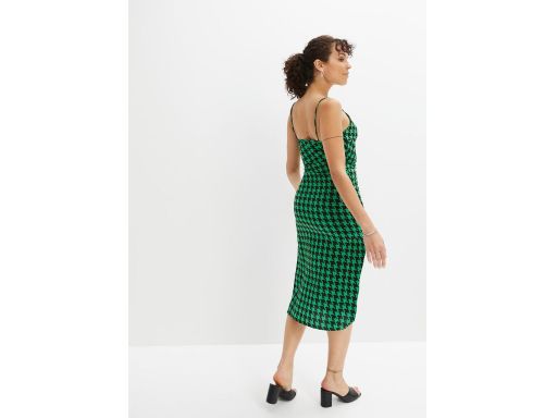 B.P.C sukienka wzorzysta czarno-zielona 36.