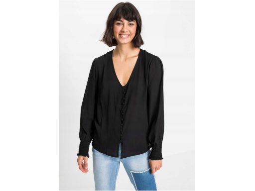 B.P.C bluzka koszulowa szyfonowa czarna 38.