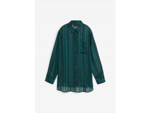 B.P.C bluzka koszulowa ciemnozielona metaliczna nitka 48.