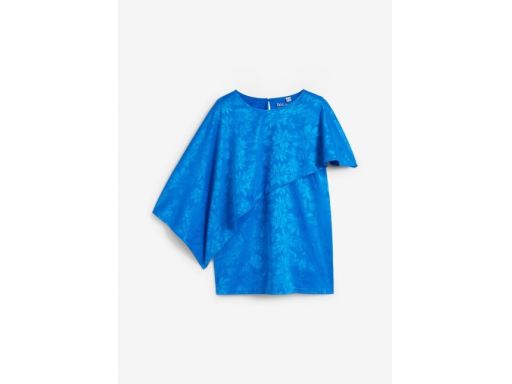 B.P.C niebieska bluzka z asymetryczną warstwą połyskująca ^40/42