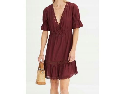 B.P.C sukienka z koronką bordowa ^44