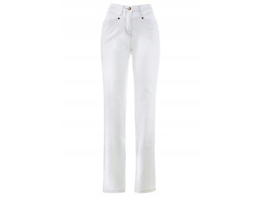 B.P.C spodnie ze stretchem białe kremowe r.48