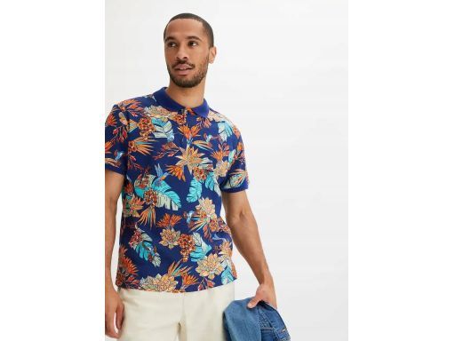 B.P.C t-shirt polo męski bawełniany z nadrukiem ^44/46, S