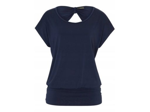 B.P.C bluzka granatowa modne wycięcie na plecach r.36/38